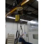 1 Ton Capacity Jib Arm, w/ 1 ton Budgit electric hoist