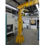 Handling Systems 1/2 Ton Capacity 360° Free Standing Jib Crane, w/ 1/2 ton Budgit hoist (mounted)