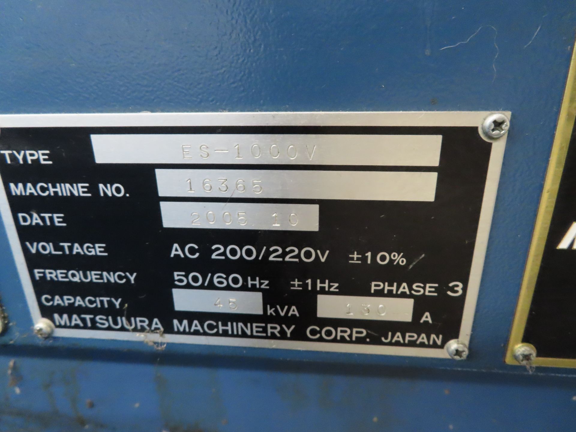 2005 Matsuura ES1000V CNC Vertical Machining Center - Image 17 of 17