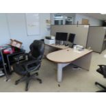 (3) Modular Office Stations, w/ chairs & assorted cabinets