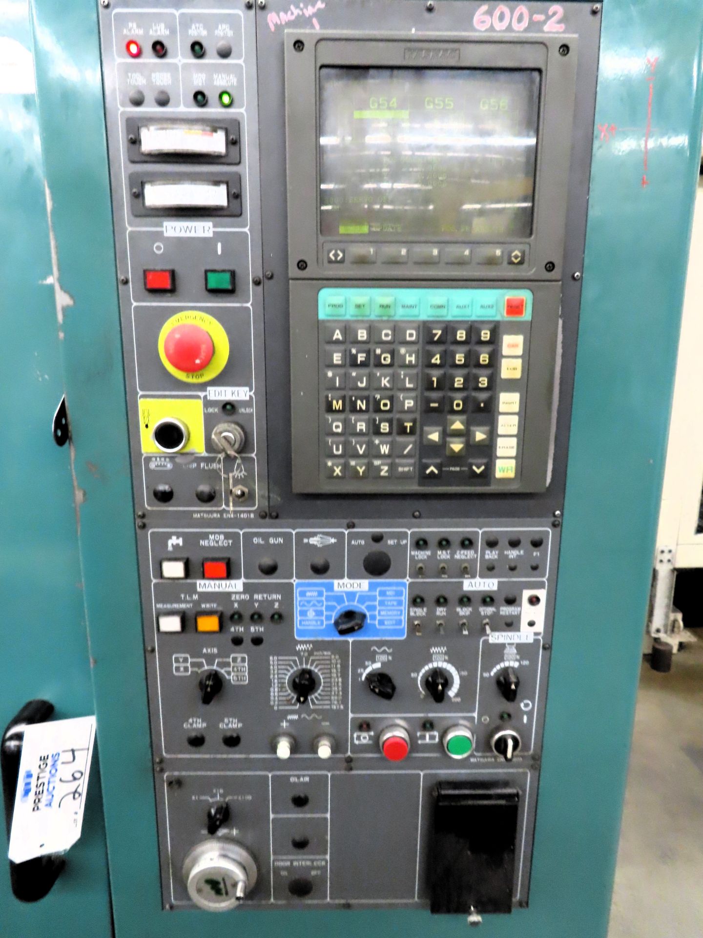 1996 Matsuura MC-600VF CNC Vertical Machining Center - Image 4 of 12