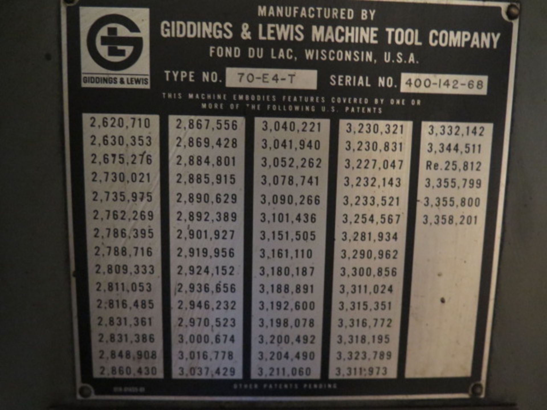 Giddings & Lewis 70-E4-T Horizontal Boring Mill - Image 13 of 13