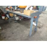 (2) Steel Leg Work Tables