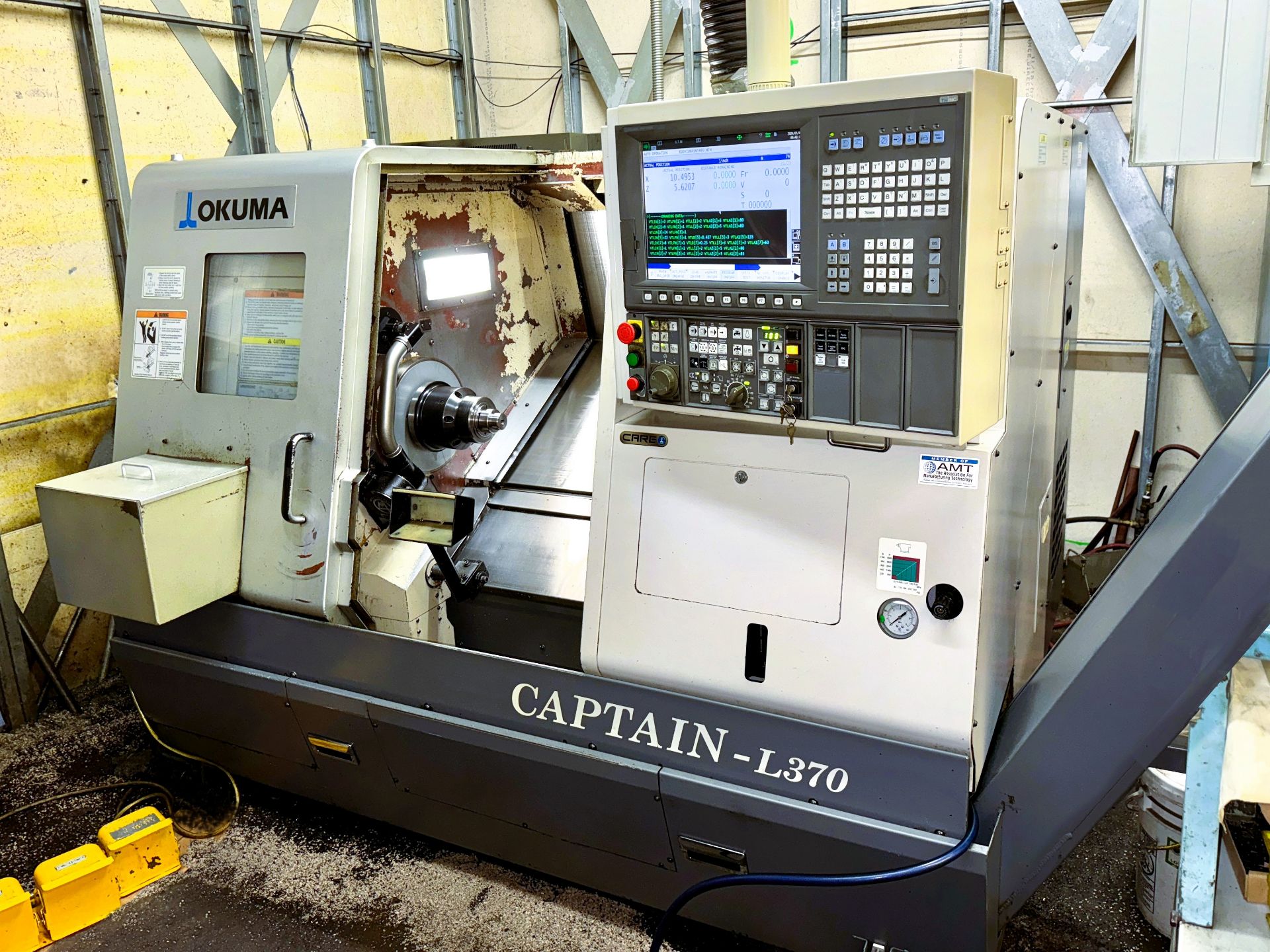 Okuma Captain L370 CNC Lathe, OSP-P200 CNC Control, S/N 3722070105-P516771 [2007] - Image 3 of 20