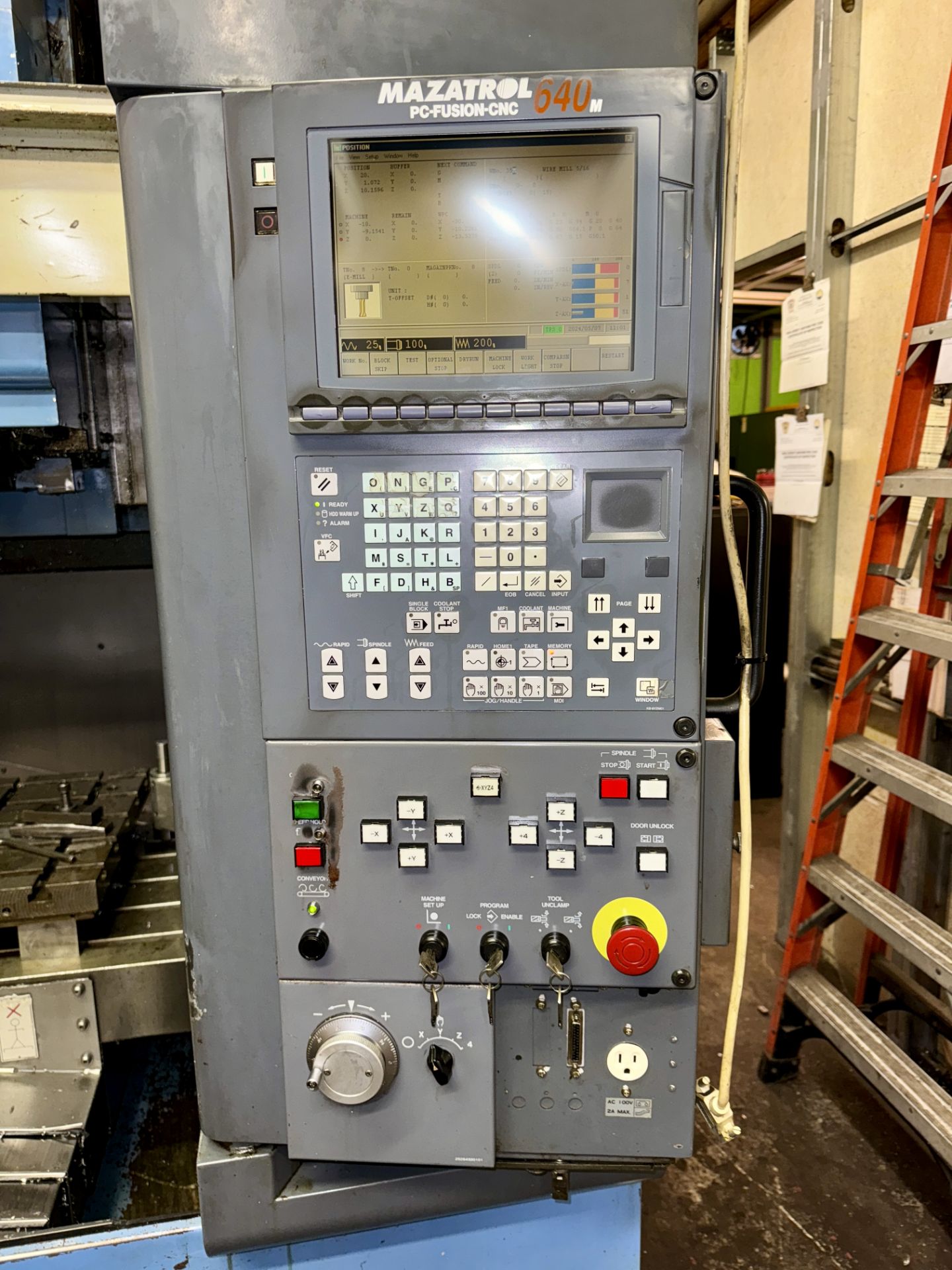 Mazak FJV-250 CNC Vertical Machining Center, Mazatrol PC-Fusion 640M CNC Control, S/N 145430 [2000] - Image 2 of 17