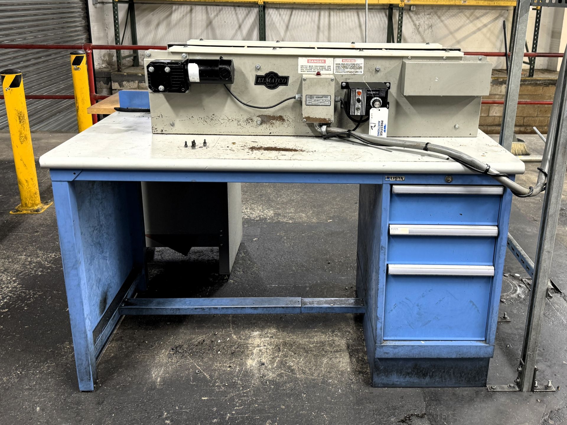 60" x 30" Lista 3-Drawer Steel Shop Work Desk (No Contents)