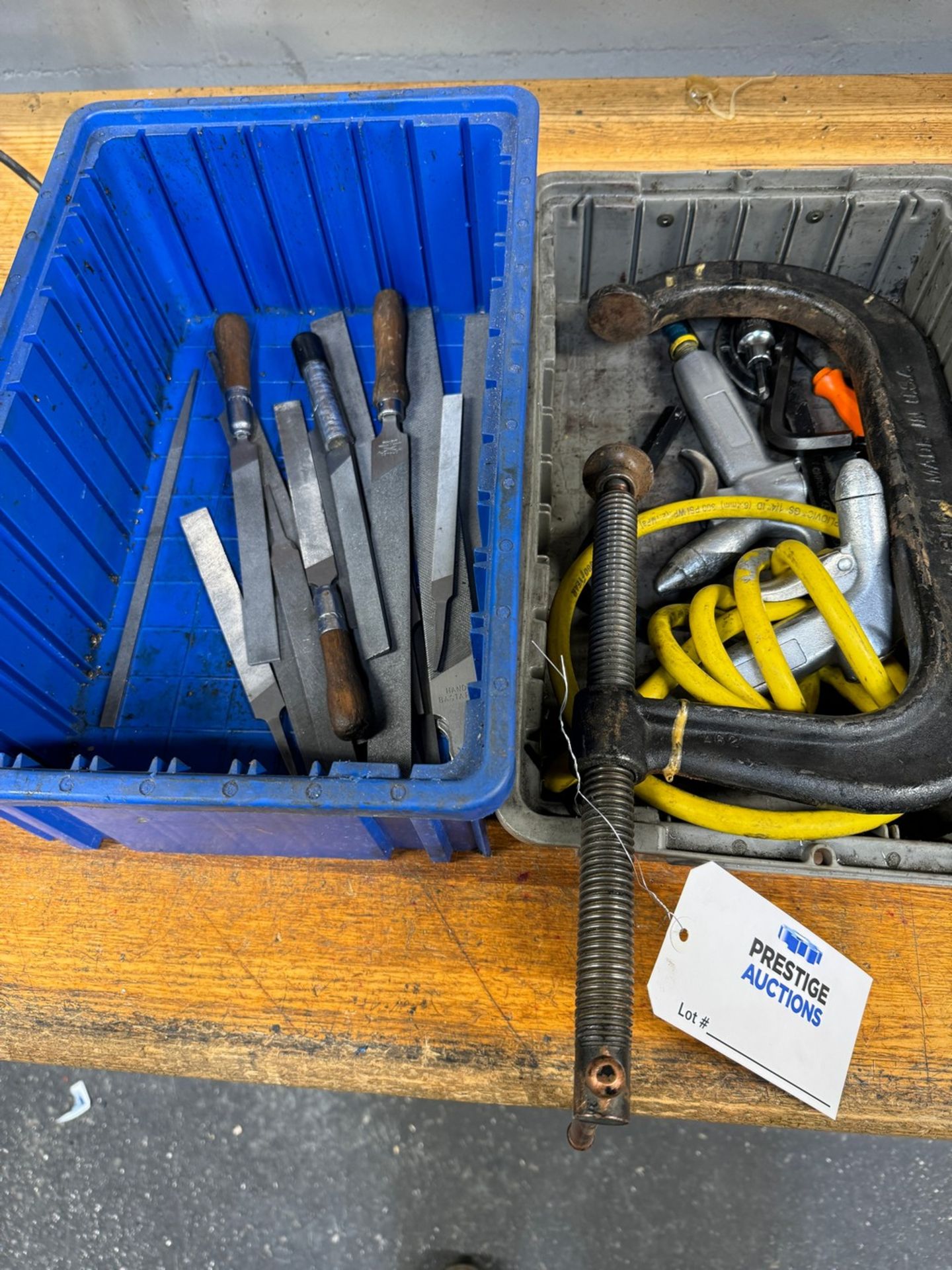 Assorted Metal Files, C-Clamp, Etc.