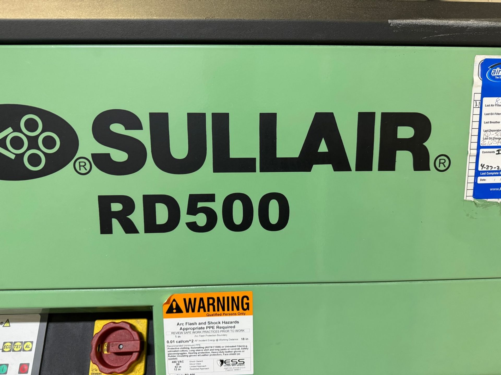 Sullair RD500 Compressed Refrigerated Air Dryer - Image 2 of 3