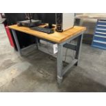 60" x 30" Woodtop Steel Workbench (No Contents)