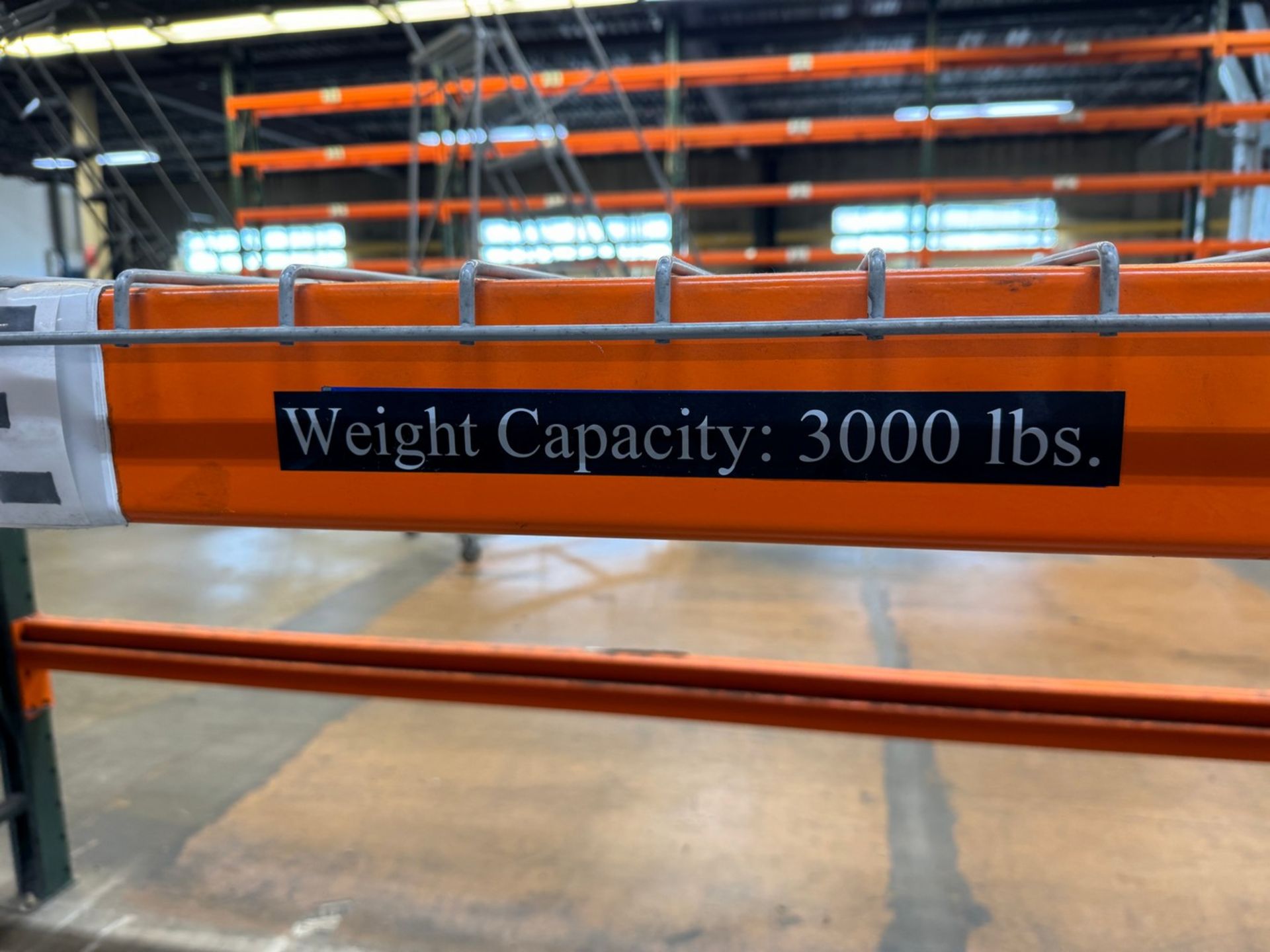 8-Sections Heavy Duty Pallet Racking, 96"W x 18"D x 168"H, 3000 LB Weight Capacity - Image 3 of 4