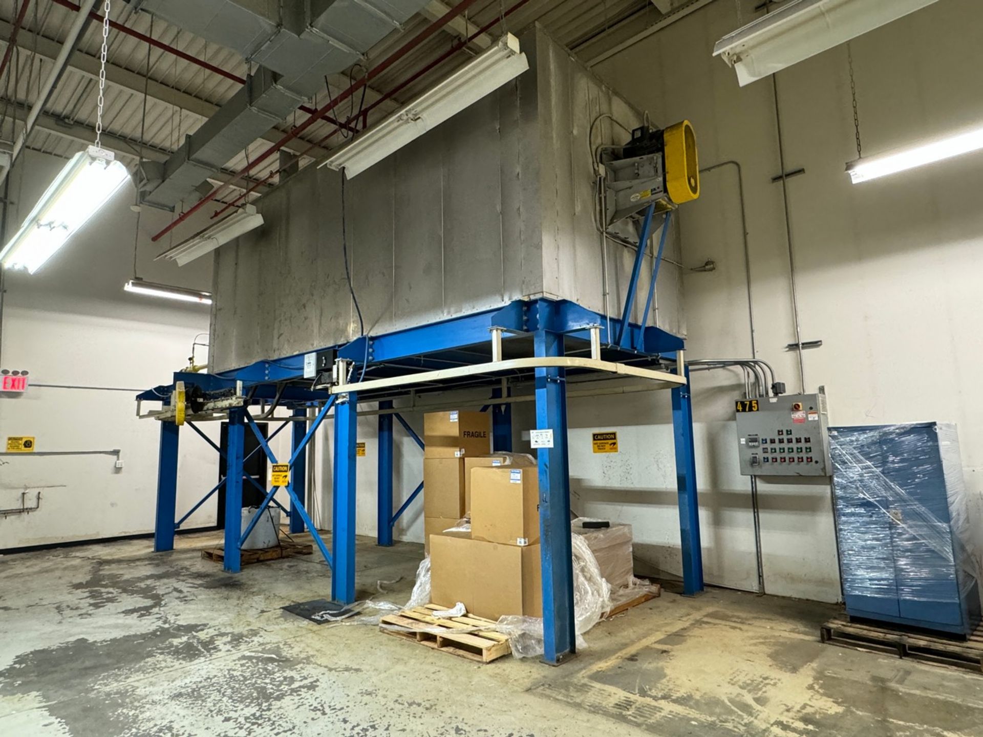 Natural Gas-Fired Paint Curing Oven with Continuous Conveyor Feed