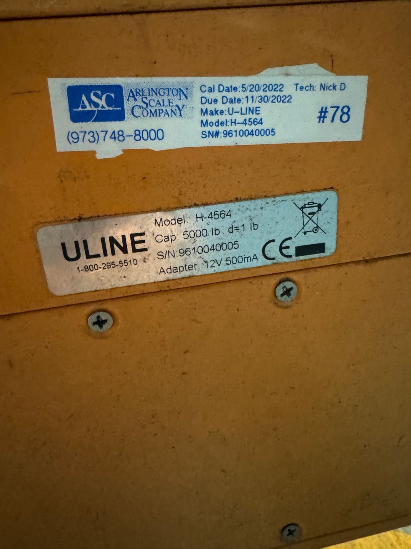 5500 LB Uline H-4564 Pallet Jack with Scale - Image 4 of 4