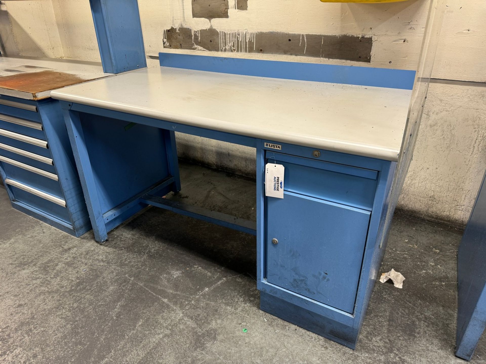 60" x 30" Lista Steel Shop Work Desk with Cabinet