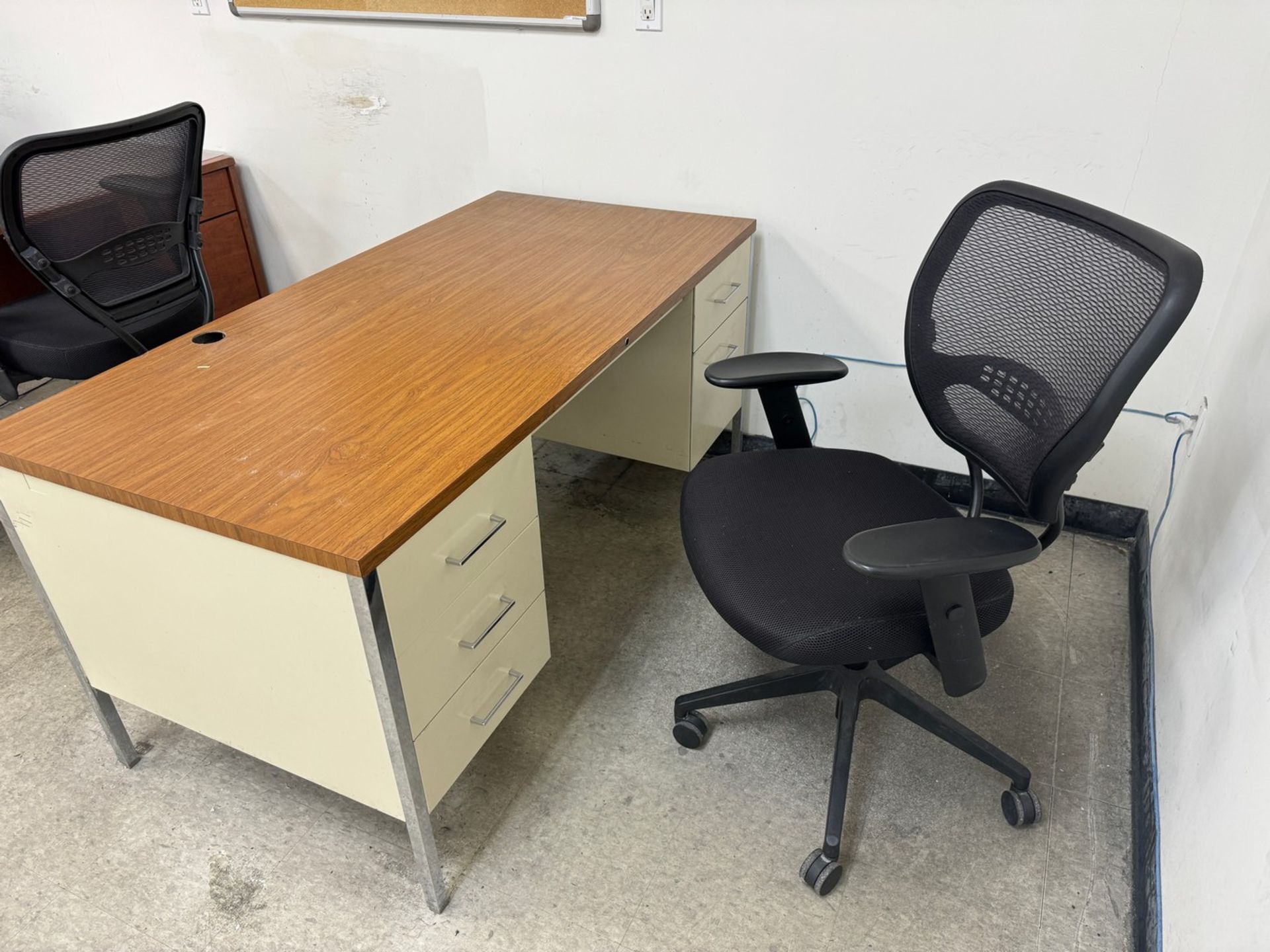 (3) Office Desks with Chairs - Image 4 of 4