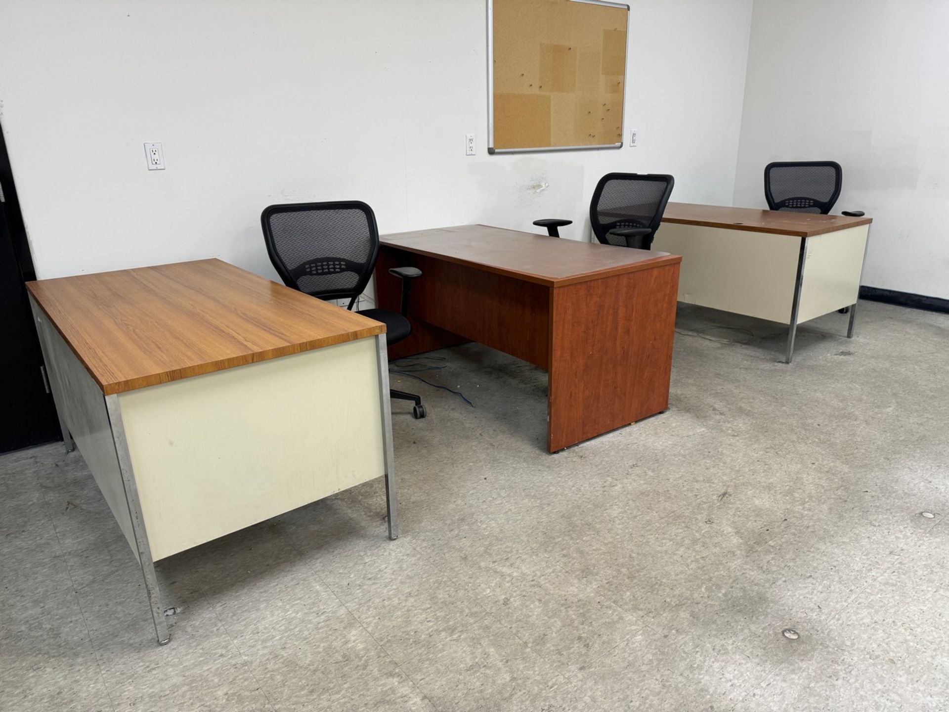 (3) Office Desks with Chairs