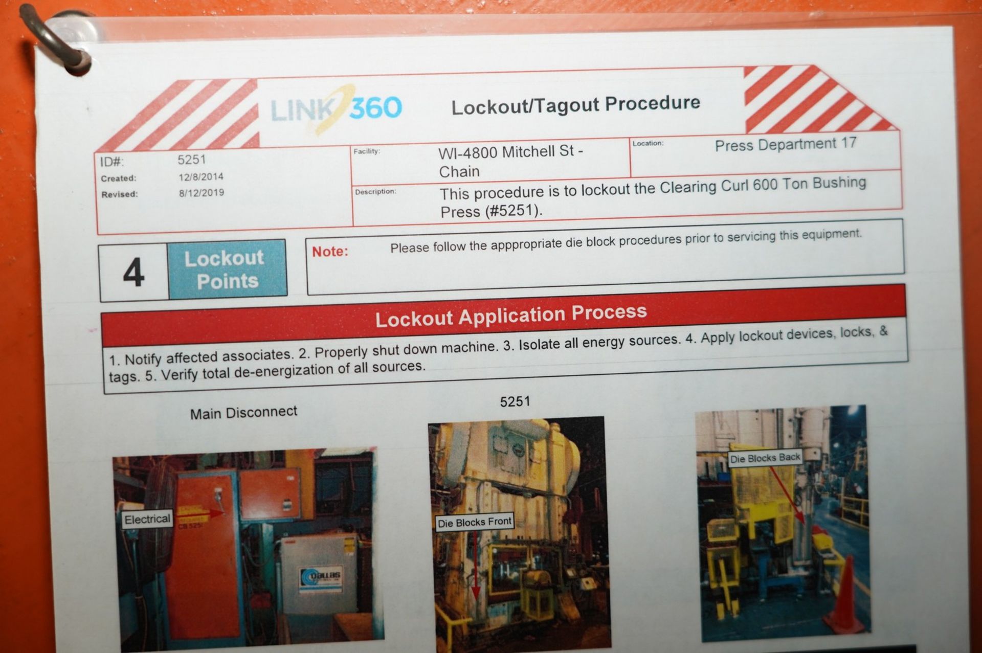 Clearing Model E-2600-72 600 Ton Press - Image 19 of 19