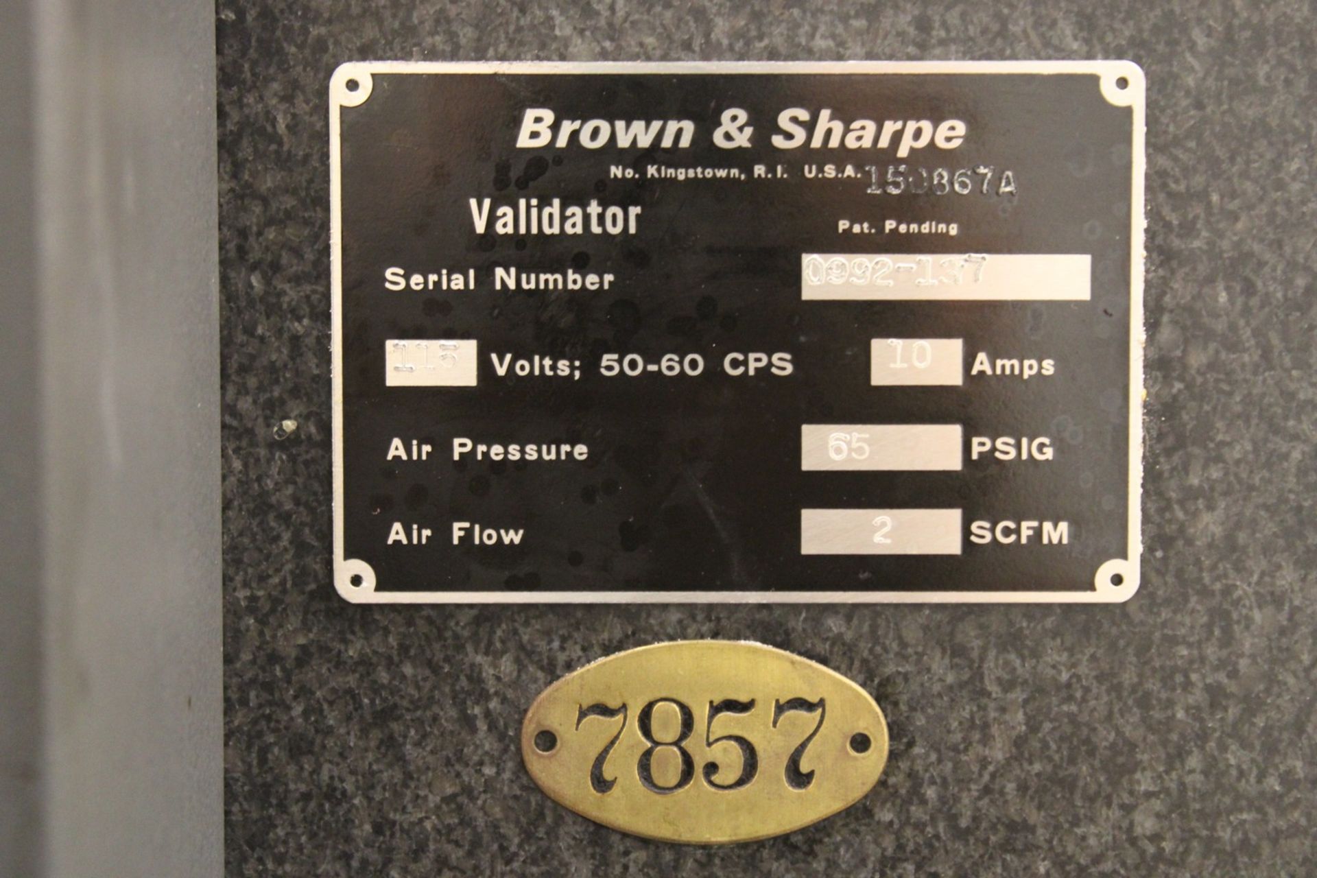 Brown & Sharpe 7.10.7 Coordinate Measuring Machine - Image 9 of 10