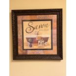 (2) 14 IN. X 14 IN.BATHROOM PICTURES UNDER GLASS IN FRAMES (Located in Willow Grove, PA)
