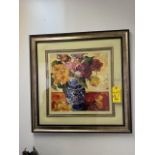 32 IN. X 32 IN. FLOWER PICTURE UNDER GLASS (Located in Willow Grove, PA)