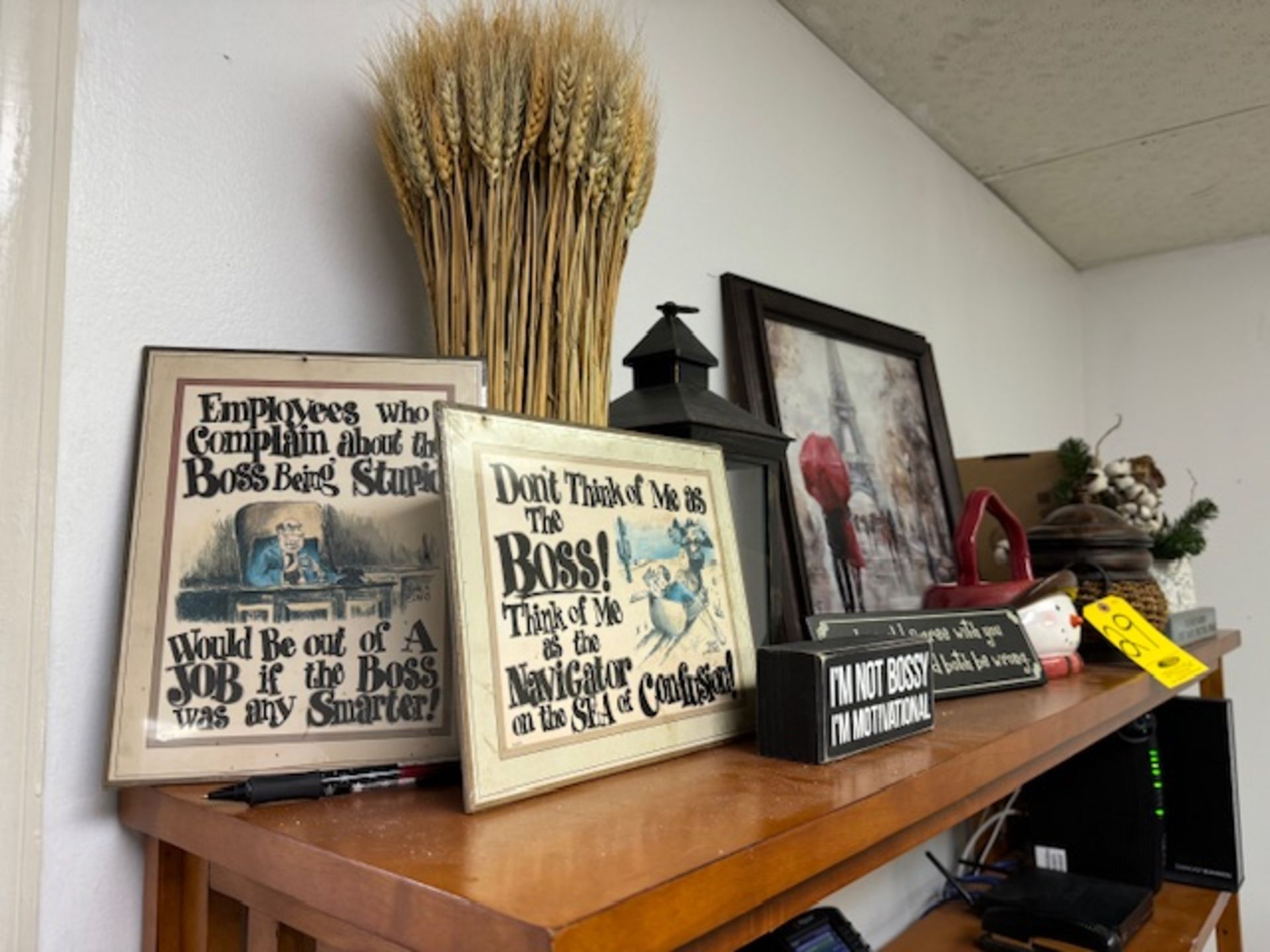 ASSORTED PLAQUES, PICTURES, WINTER DECORATIONS, LANTERN (Located in Willow Grove, PA) - Image 4 of 4