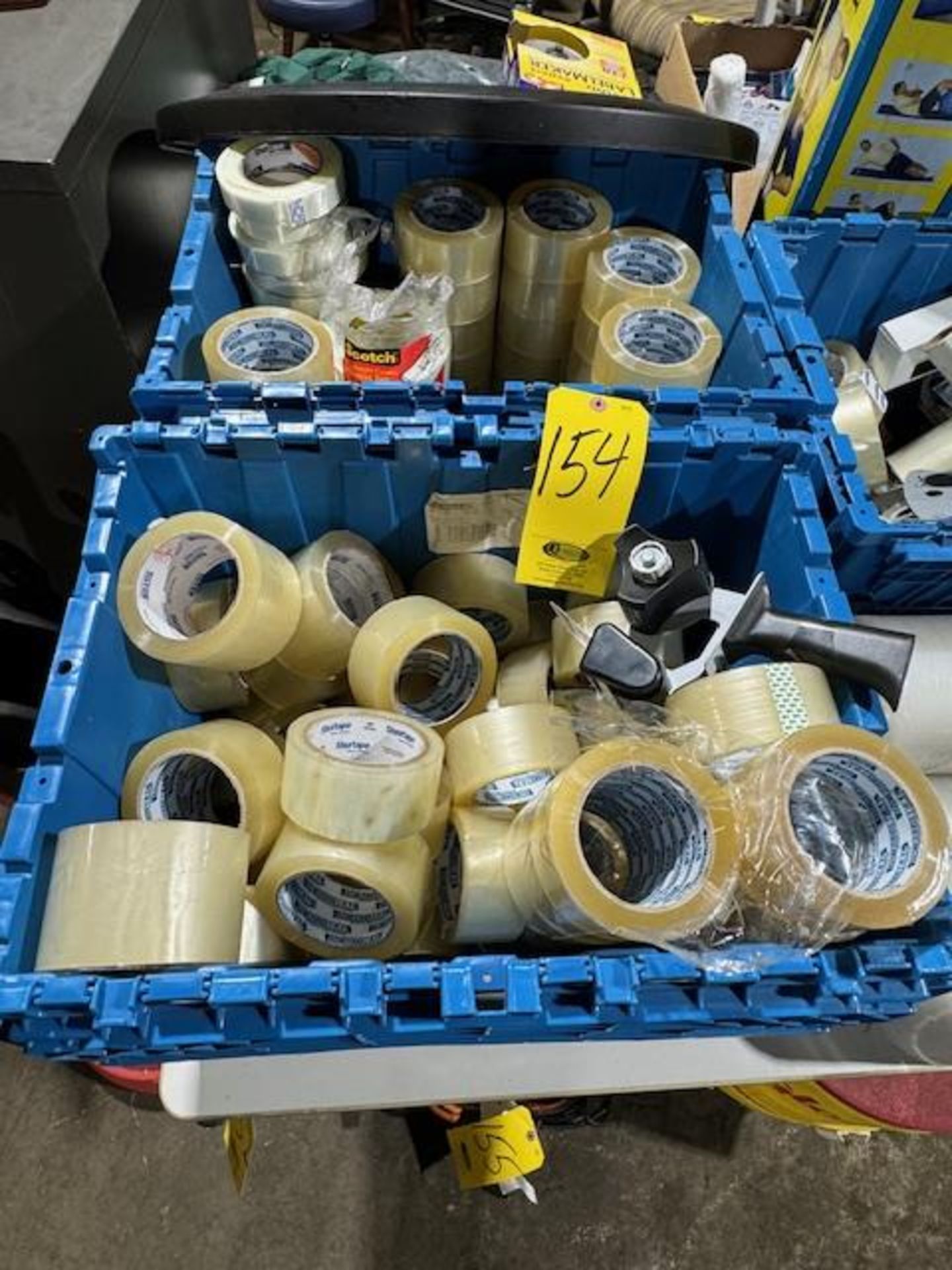 ASSORTED SEALING TAPE, TAPE GUNS, NYLON TAPE, HAND AND PALLET WRAP (Located in Southampton, PA)