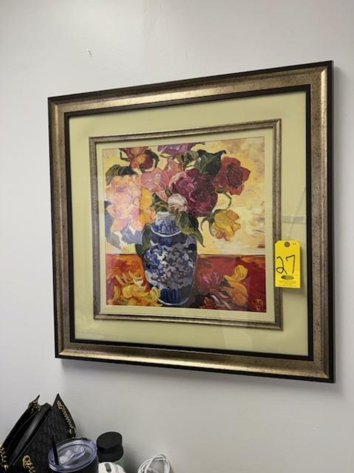 32 IN. X 32 IN. FLOWER PICTURE UNDER GLASS (Located in Willow Grove, PA) - Bild 2 aus 2