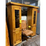 18 IN. X 70-1/2 IN. WOOD WITH GLASS DOORS LIGHT-UP MEDIA CENTER (CHAIR NOT INCLUDED) ...