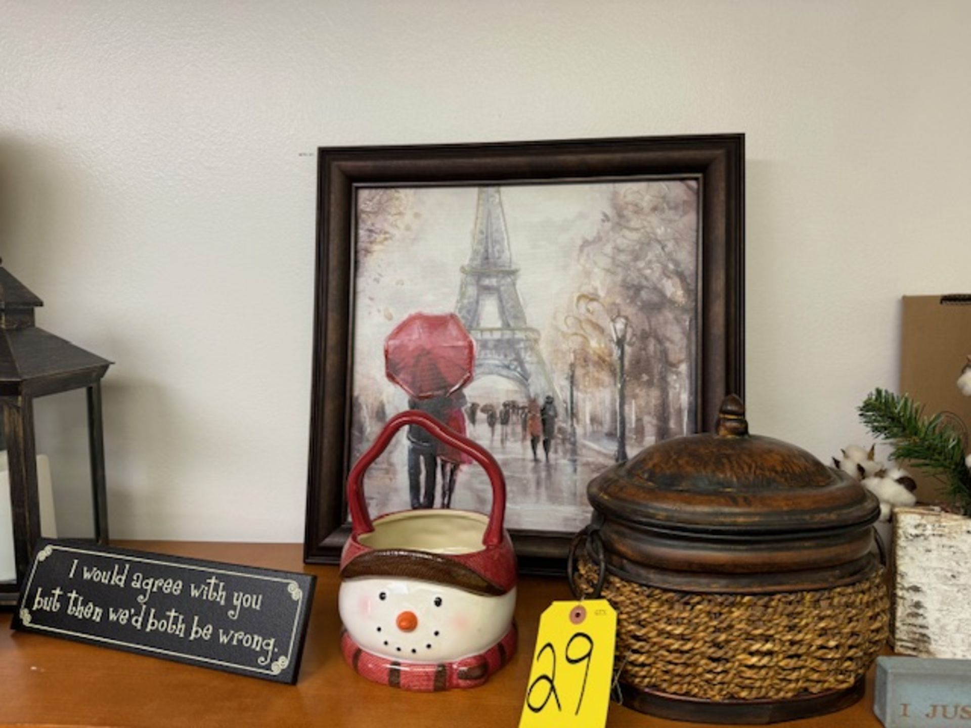 ASSORTED PLAQUES, PICTURES, WINTER DECORATIONS, LANTERN (Located in Willow Grove, PA) - Image 2 of 4