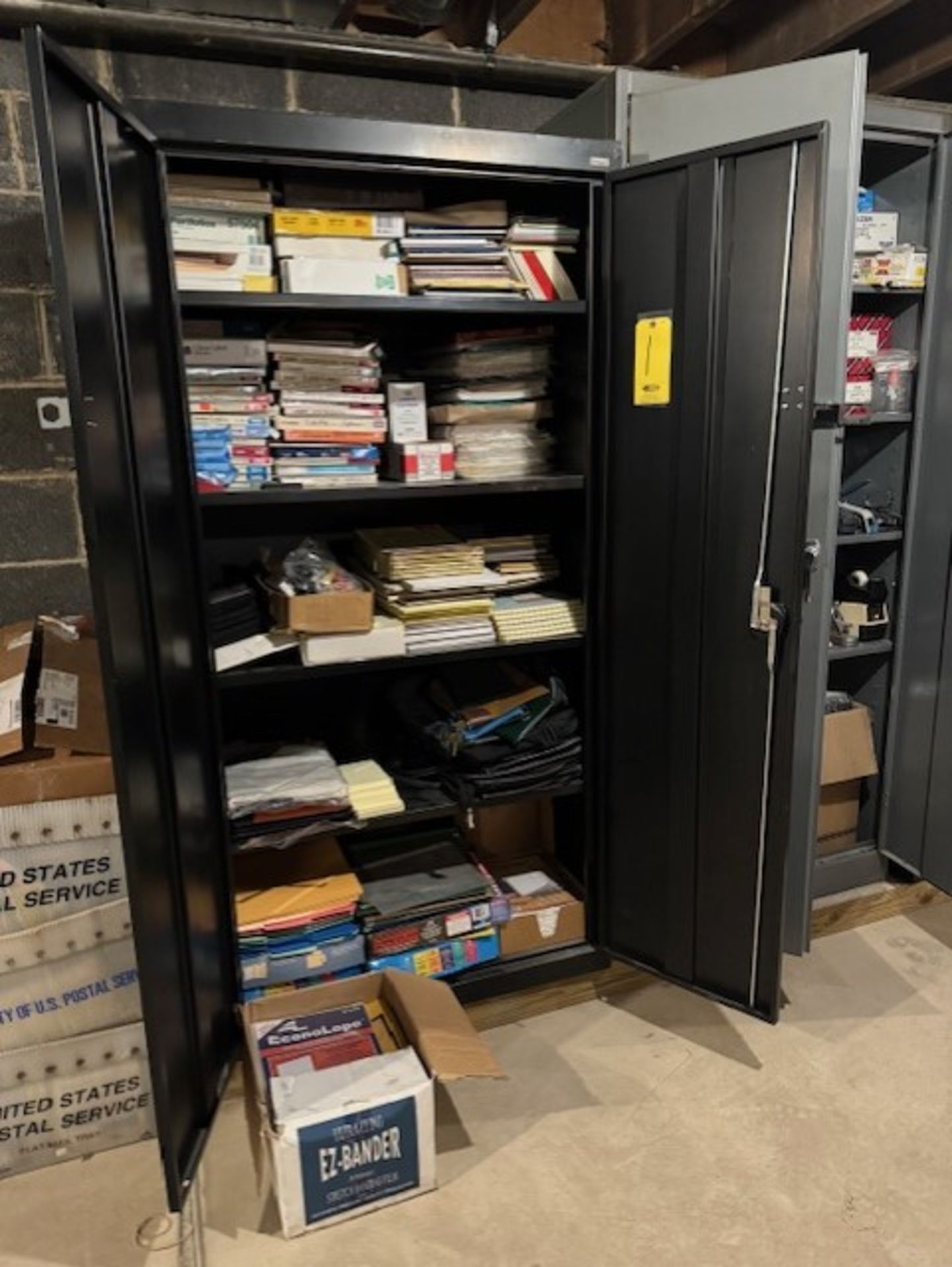 DOUBLE DOOR SUPPLY CABINET WITH OFFICE SUPPLIES (Located in Willow Grove, PA)