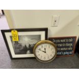 WALL CLOCK, FOUNTAIN PICTURE AND STATEMENT PICTURE (Located in Willow Grove, PA)