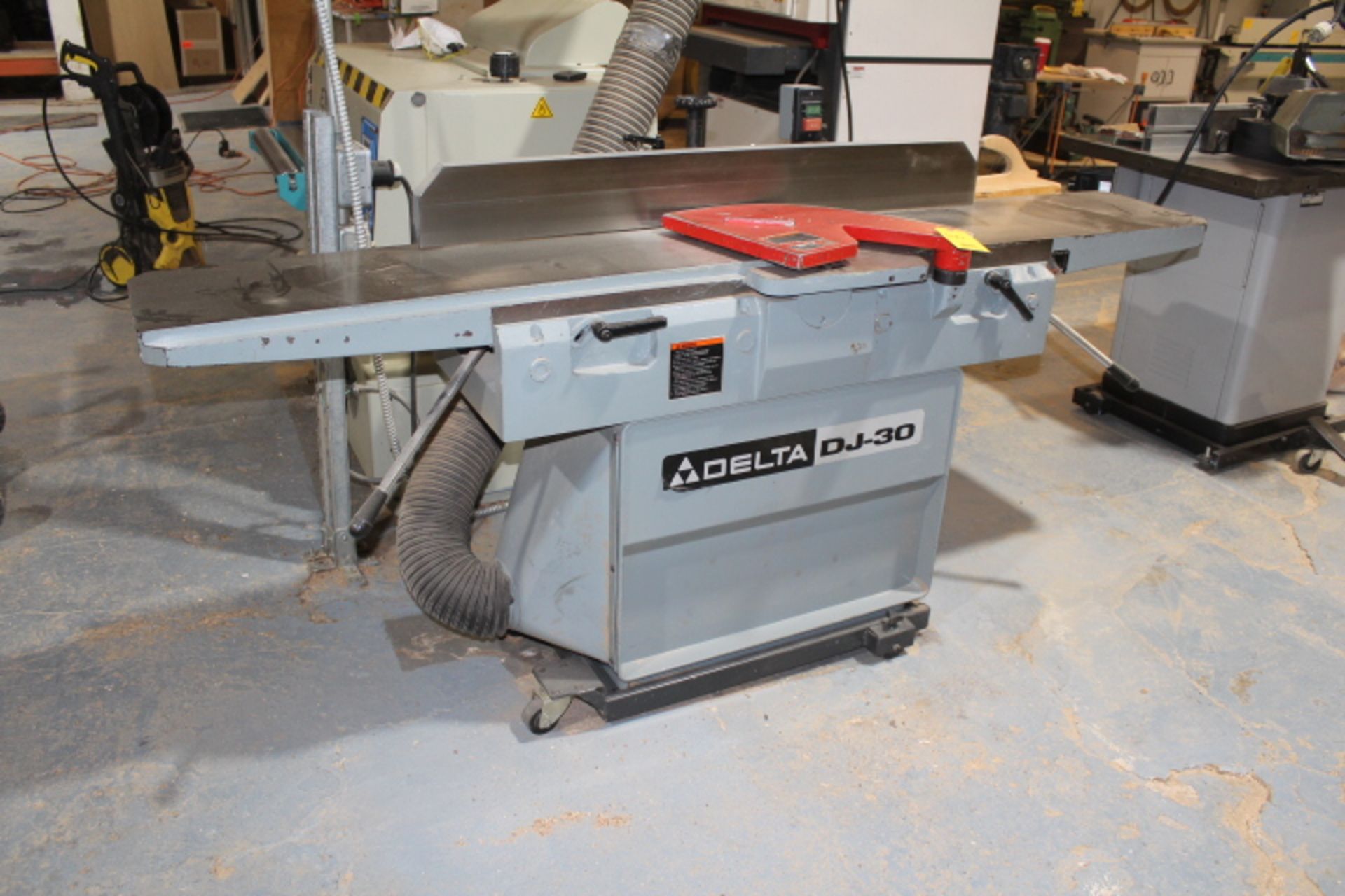 DELTA DJ-30 12 IN. JOINTER, S/N CKK00337, MDL. 37-360, 3 HP, 200-220/240 V, 3 PH, 60 HZ, 3450 RPM…