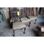 (4) 19TH CENTURY CHIPPENDALE BALL AND CLAW FOOT CHAIRS