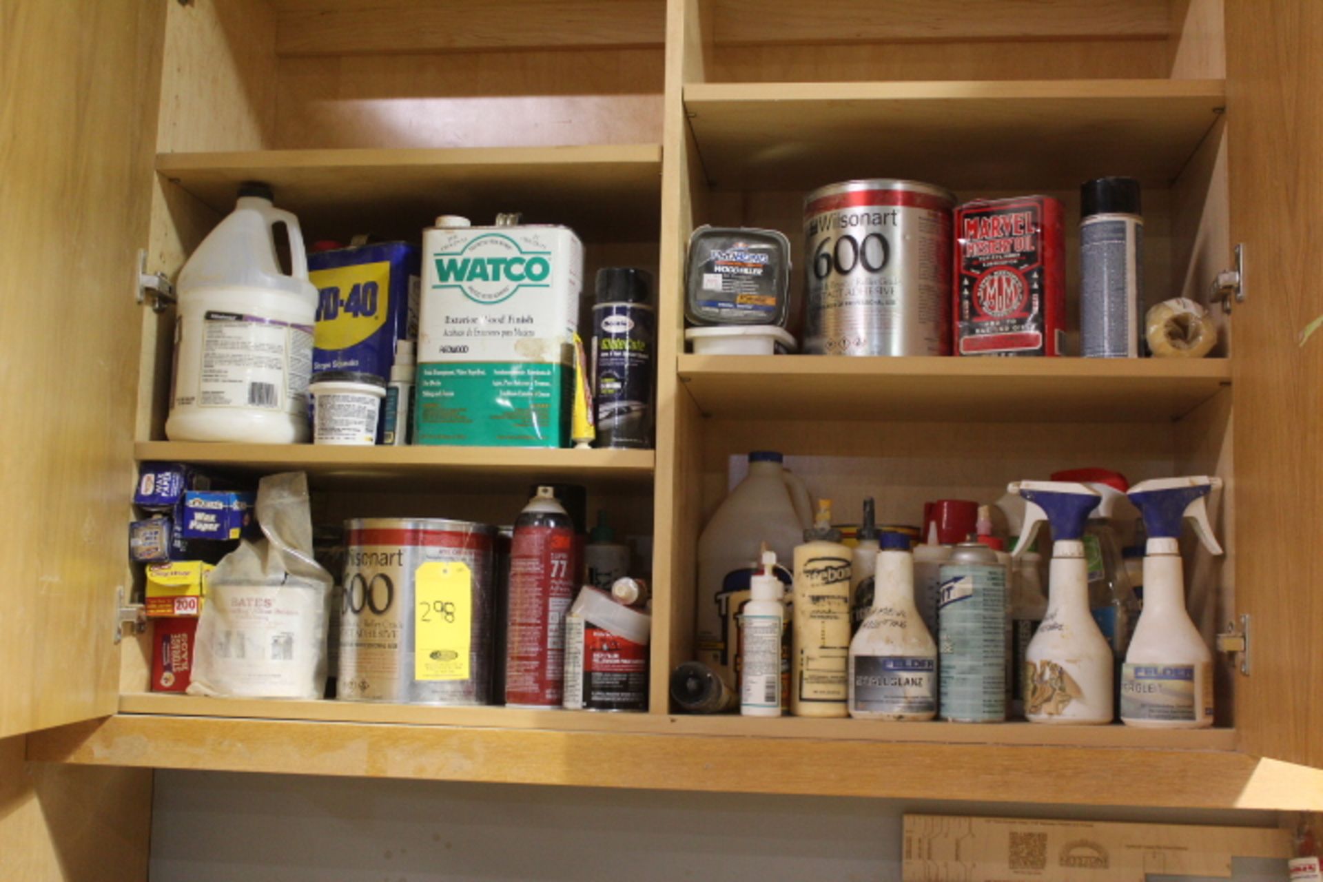 GLUE, SPRAY ADHESIVE, BONDO, CONTACT ADHESIVE, WOOD FILLER ETC.