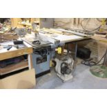 DELTA UNISAW 10IN. TILTING ARBOR TABLE SAW, UNIFENCE, (LOADING FEE-$100)