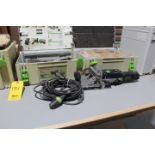 FESTOOL DF500Q BISCUIT DOMINO JOINER AND BOX OF SUPPLIES