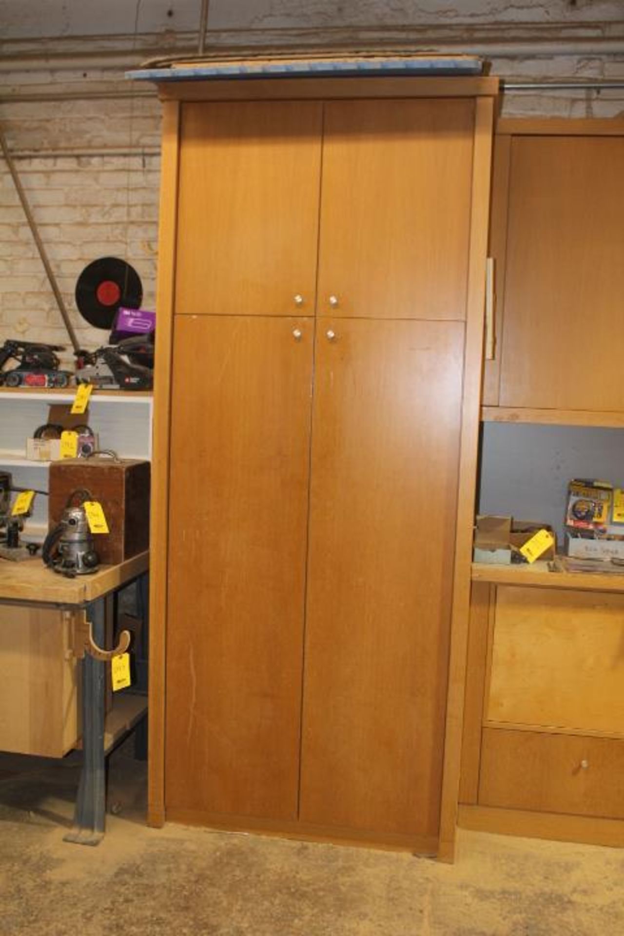 APPROX 16FT. X 8FT. RIFT WHITE OAK WOOD WALL UNIT - Image 3 of 4