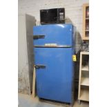 GE ANTIQUE REFRIGERATOR (WORKING) AND EMERSON M/W OVEN