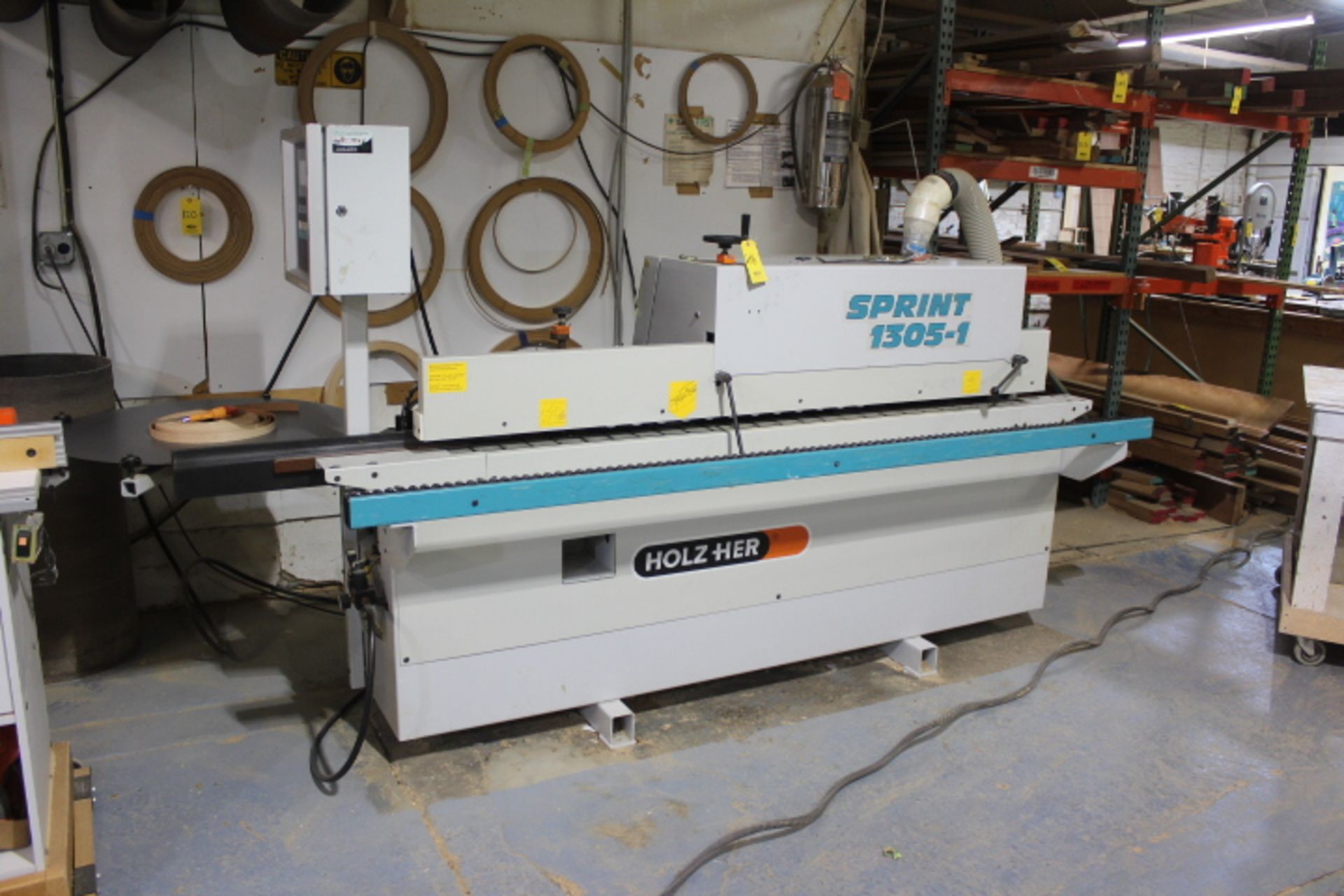 2003 HOLZHER SPRINT 1305-1 SINGLE SIDED EDGE BANDER, S/N 521/0-308, 3 MM EDGE THICKNESS…