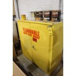 EAGLE 30-GALLON FLAMMABLE PROOF CABINET AND CONTENTS