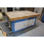 DENRAY 7200 DOWNDRAFT SANDING TABLE, S/N 470348, TUBE TYPE, 72 IN. X 48 IN...