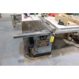DELTA UNISAW 10 IN. TILTING ARBOR TABLE SAW, UNIFENCE, (LOADING FEE-$100)