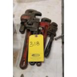 (4) PIPE WRENCHES