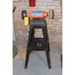 CENTRAL MACHINERY 6 IN. DOUBLE END BUFFER WITH STAND