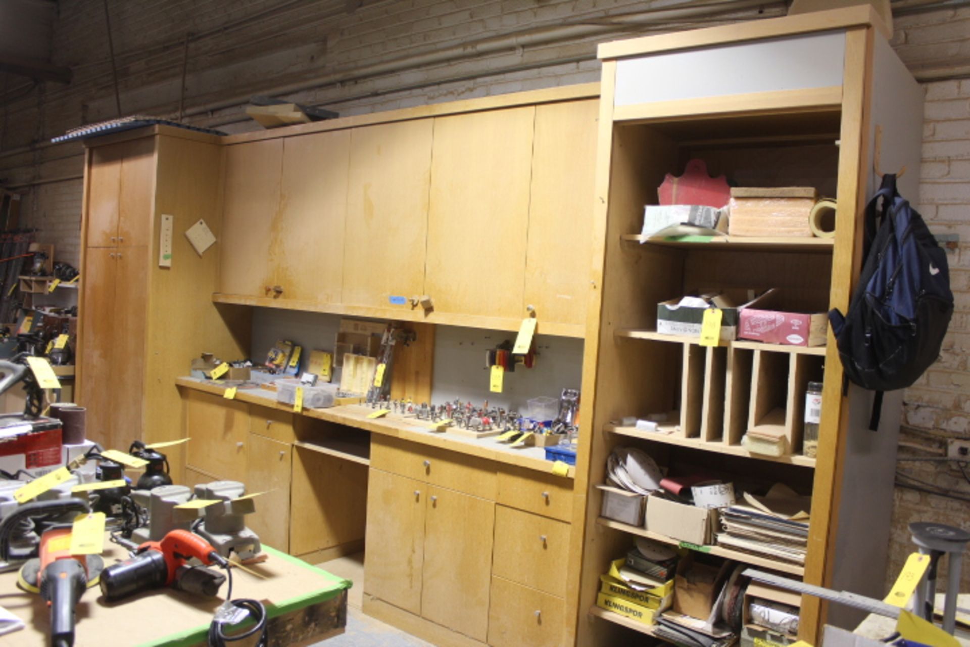 APPROX 16FT. X 8FT. RIFT WHITE OAK WOOD WALL UNIT