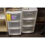 (2) PLASTIC DRAWER TOTES