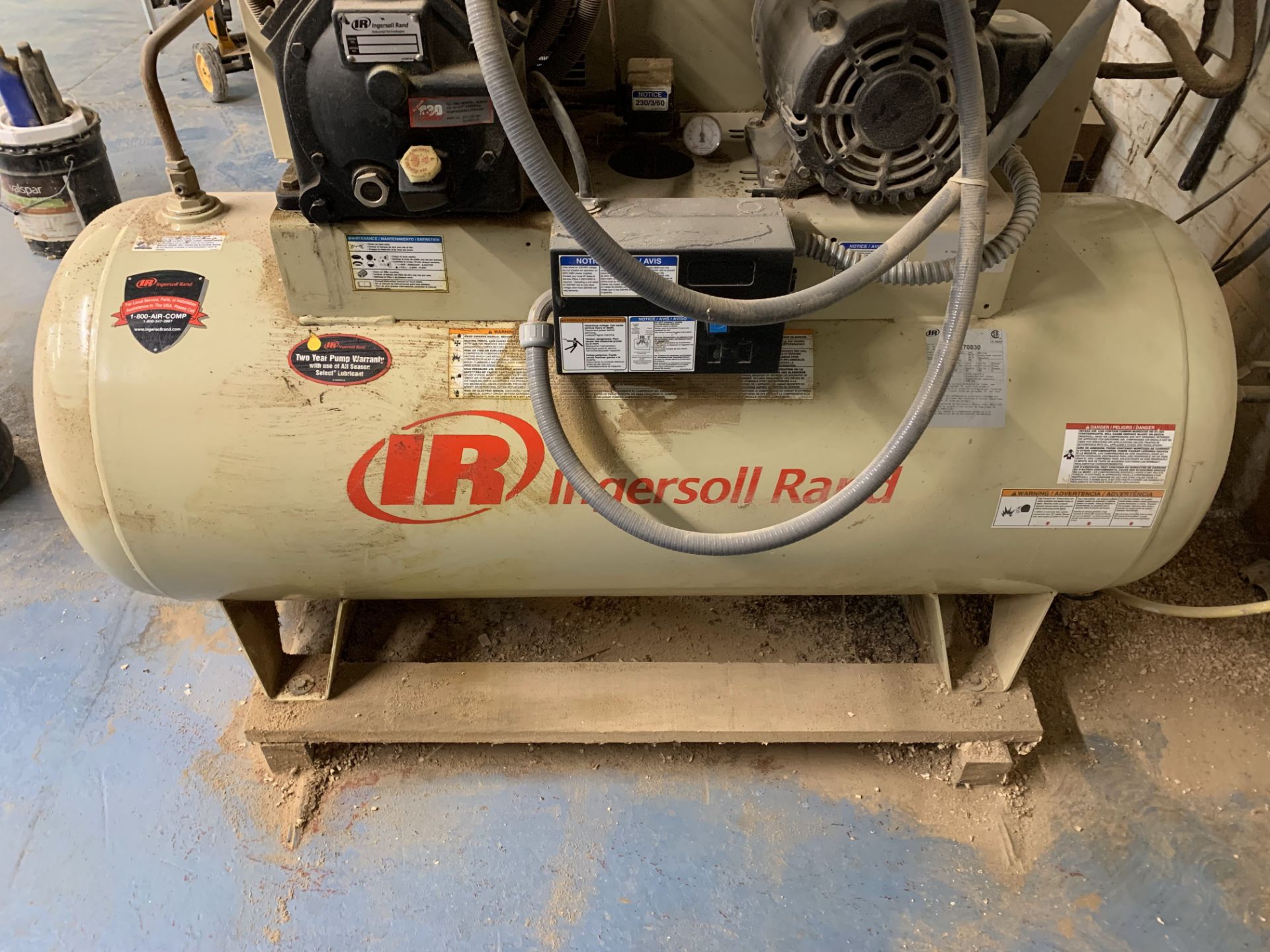 INGERSOLL RAND 10 HP MDL. 2545E10VFP RECIPROCATING AIR COMPRESSOR, 175 PSIG, 1050 RPM… - Image 3 of 3