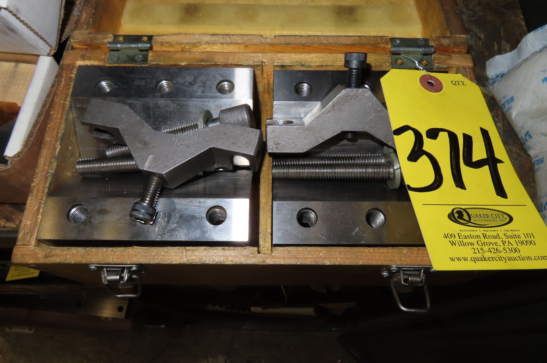 PAIR OF 4 IN. V BLOCKS WITH CLAMPS
