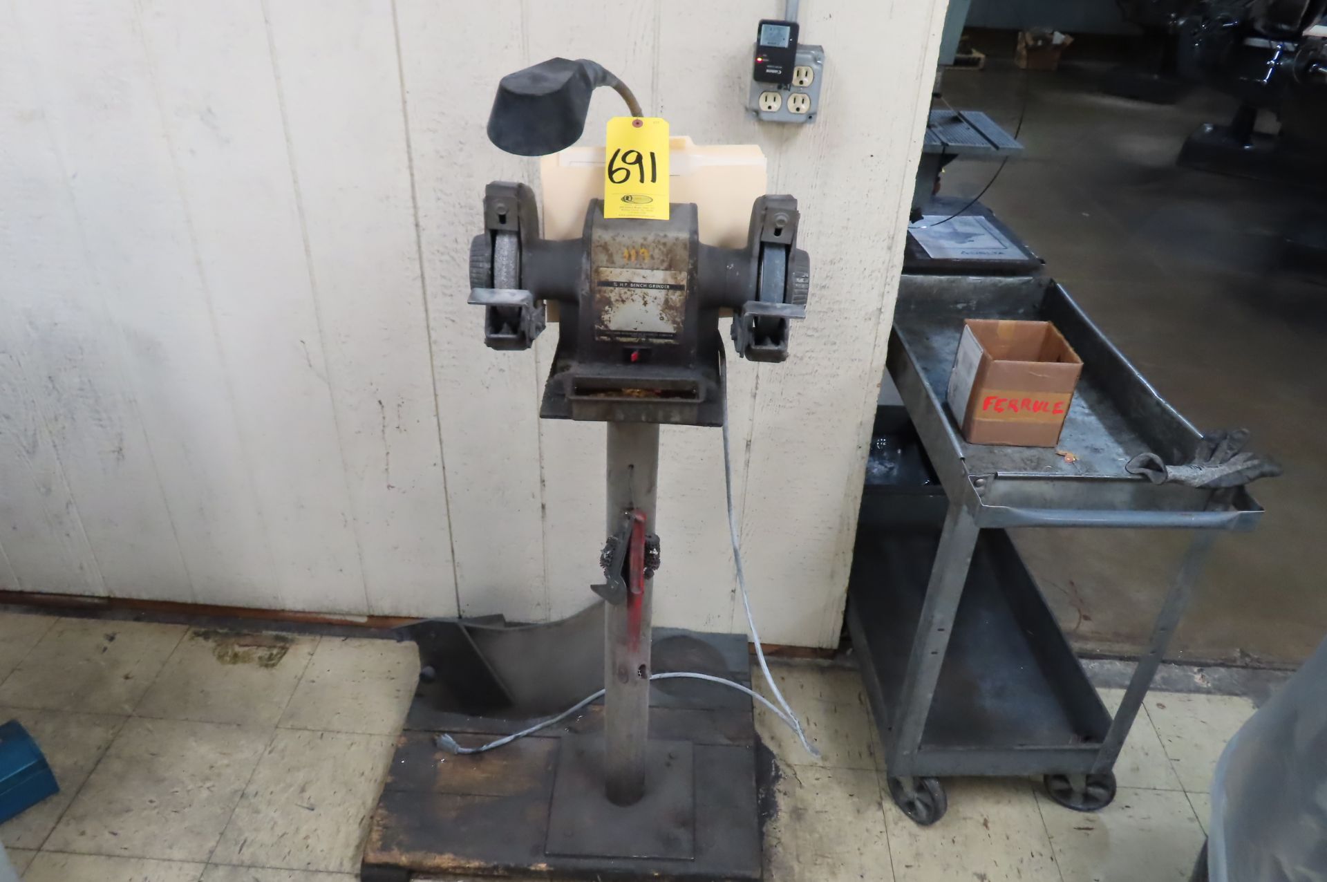 6 IN. DOUBLE END BENCH GRINDER WITH STAND