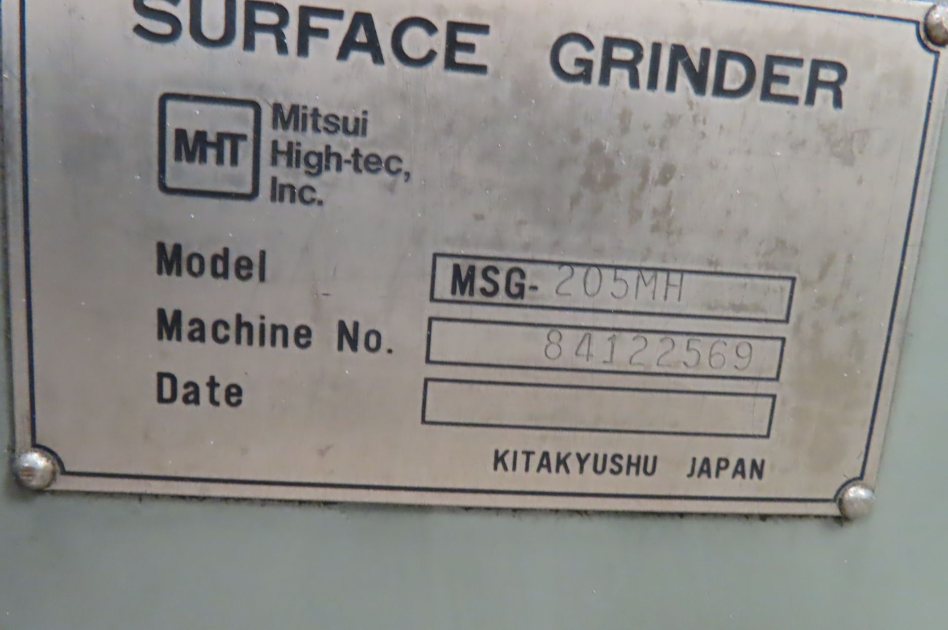 MITSUI MSG-205MH HANDFEED SURFACE GRINDER, S/N 84122569… - Image 4 of 4