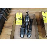 (2) R8 KEYLESS AND (1) JACOBS DRILL CHUCK